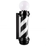Barber POLE Negro con Esfera